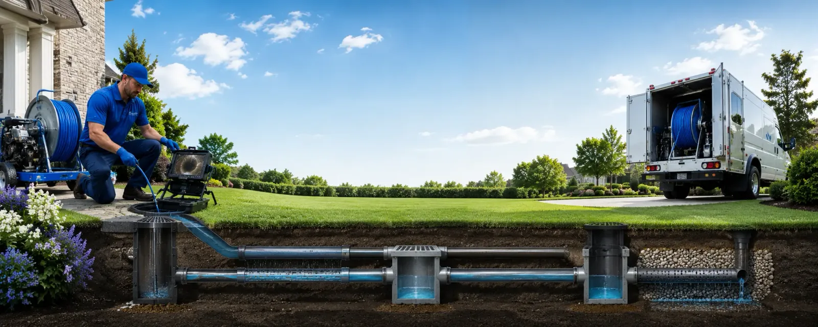 Outdoor drain cleaning information for Bretz, WV